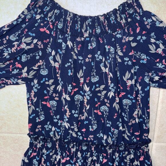 NWOT Ava & Yelly Multicolor Lined Chiffon Floral Blouson Dress Junior Size 16 - Picture 2 of 6